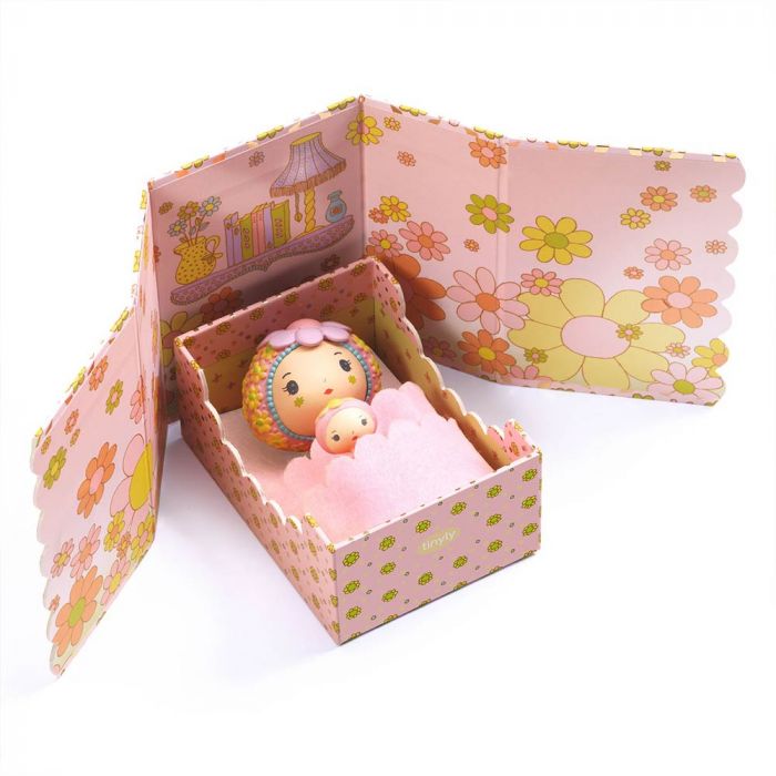 Djeco Tinyly Rose & Fleur cameretta mini 2 personaggi