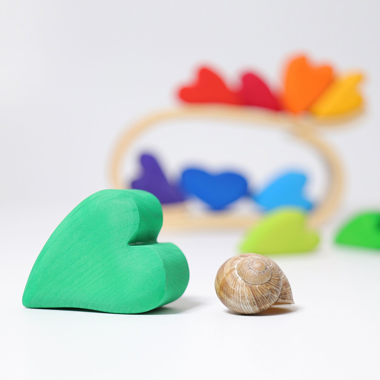 Grimm's Cuore colori primari set costruzioni legno