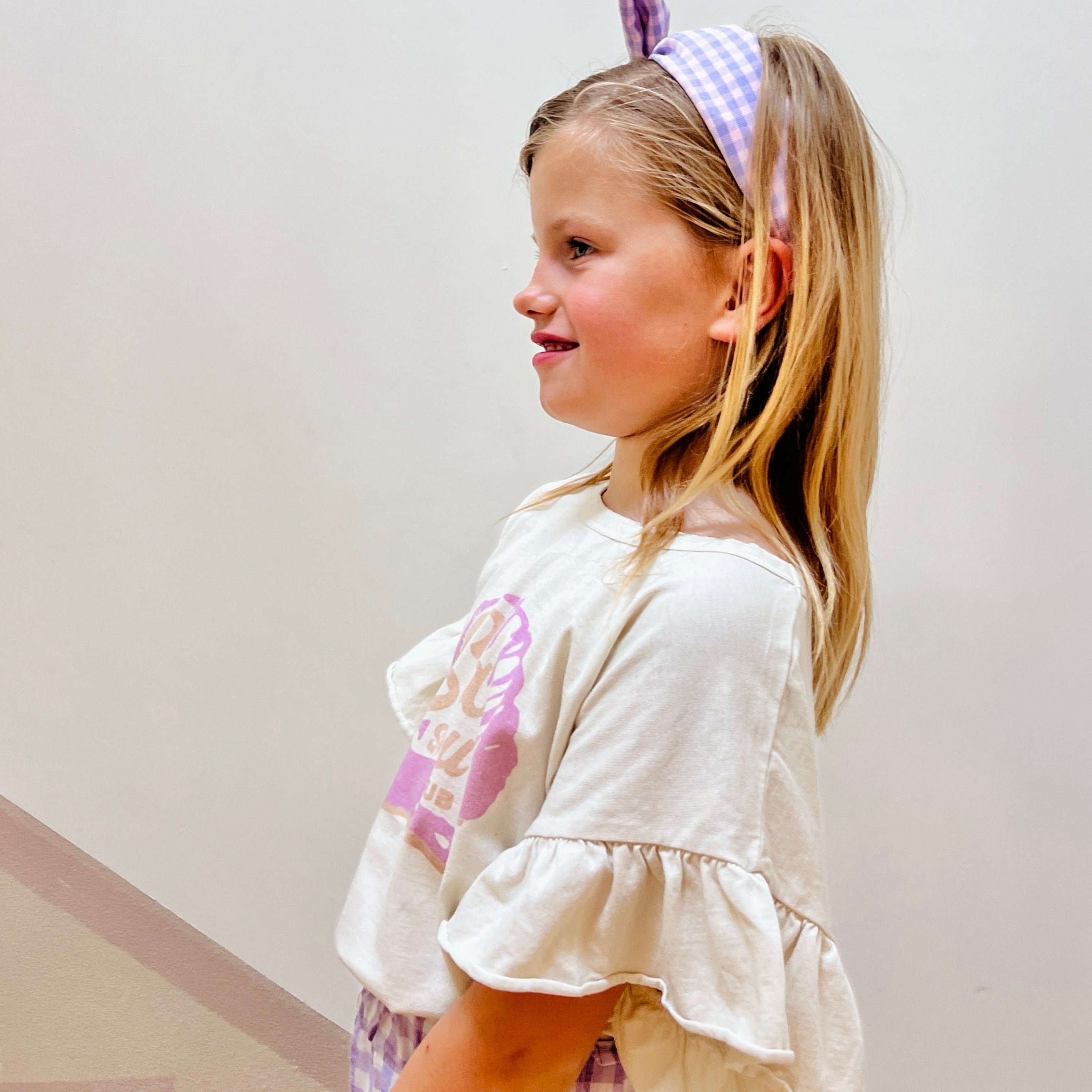 Ella and Rapha Seashell Club t-shirt bambina off white cotone bio