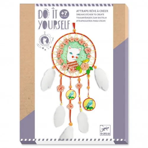 Djeco Do It Yourself acchiappasogni gatto kit creativo 7 anni