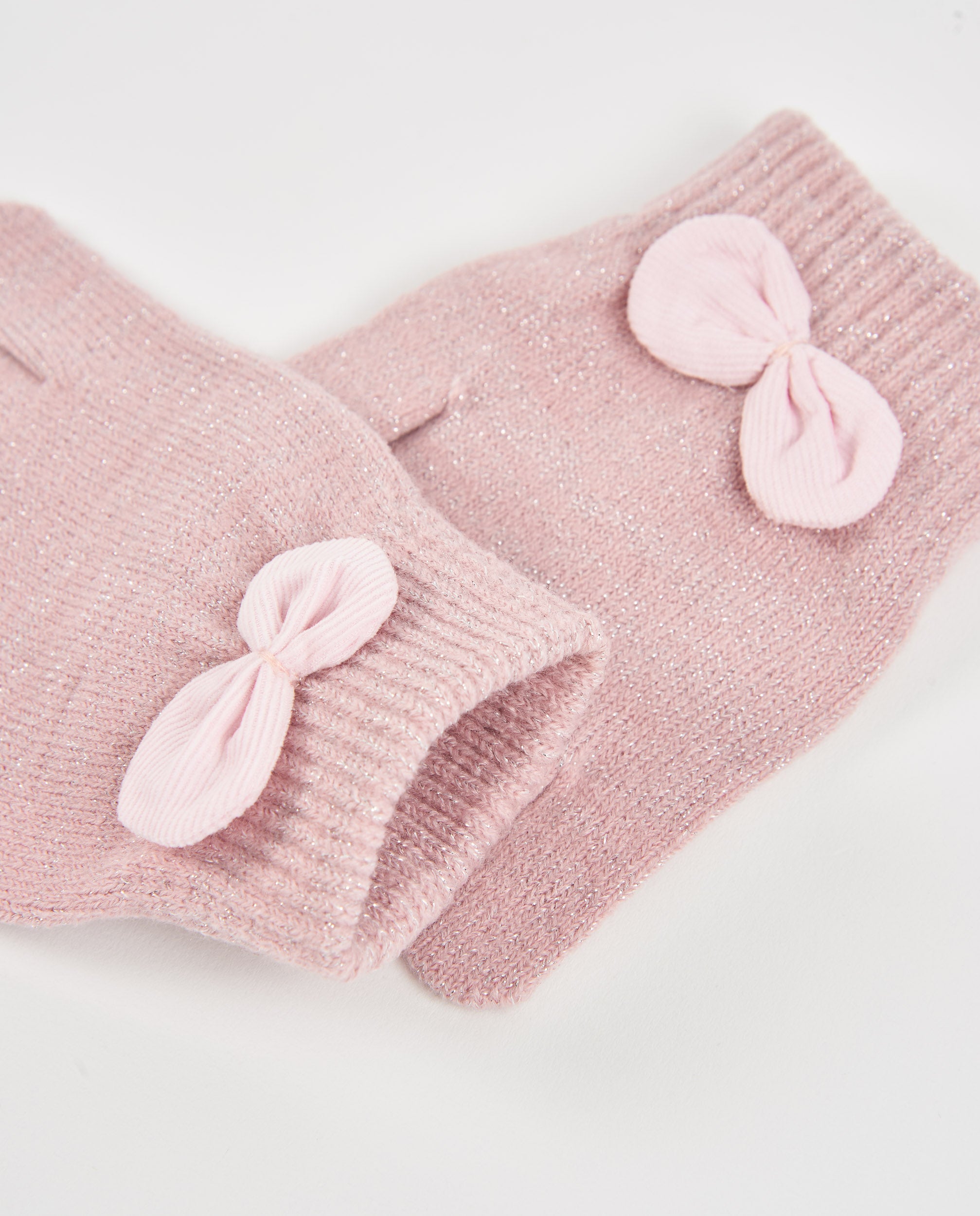 Tuc Tuc NY Fun guanti maglia bambina fiocco rosa