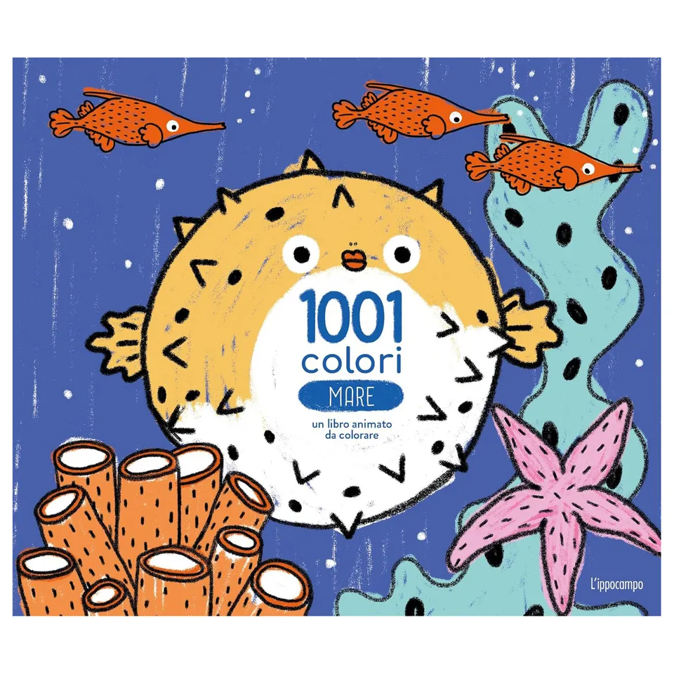 L’Ippocampo 1001 Colori Mare Libro da Colorare con Alette