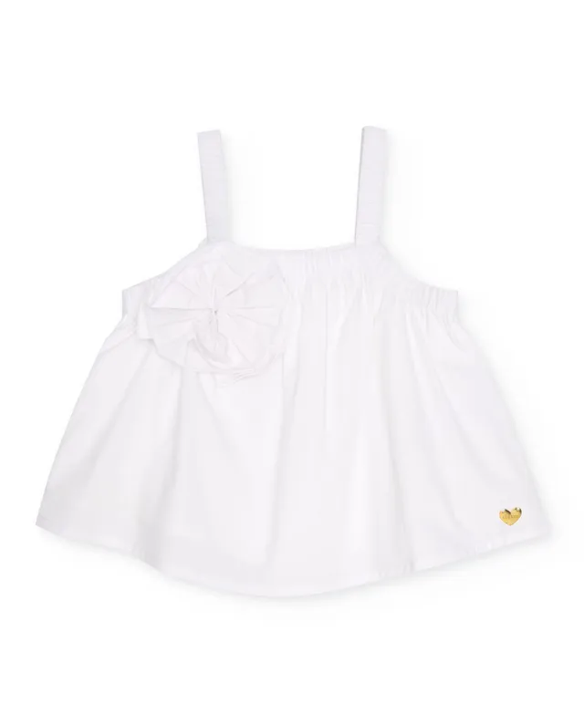 Tuc Tuc blusa bambina bianca fiore