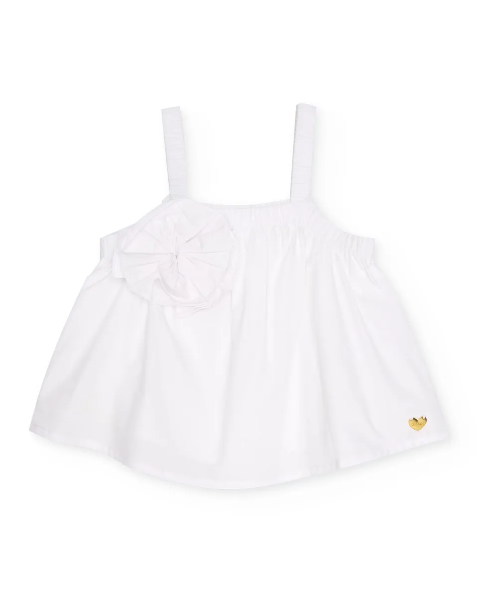Tuc Tuc blusa bambina bianca fiore