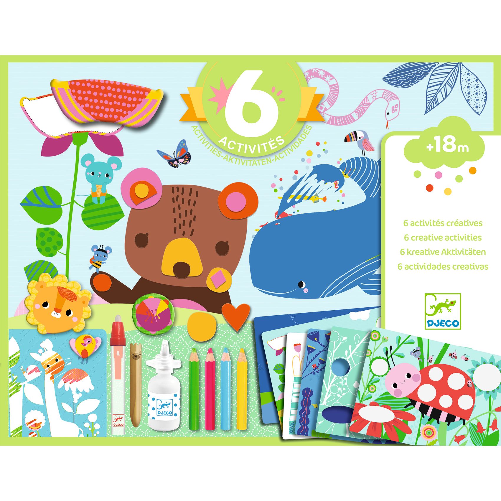 Djeco Set Artistico Multi Attività 18 Mesi 6 Attività