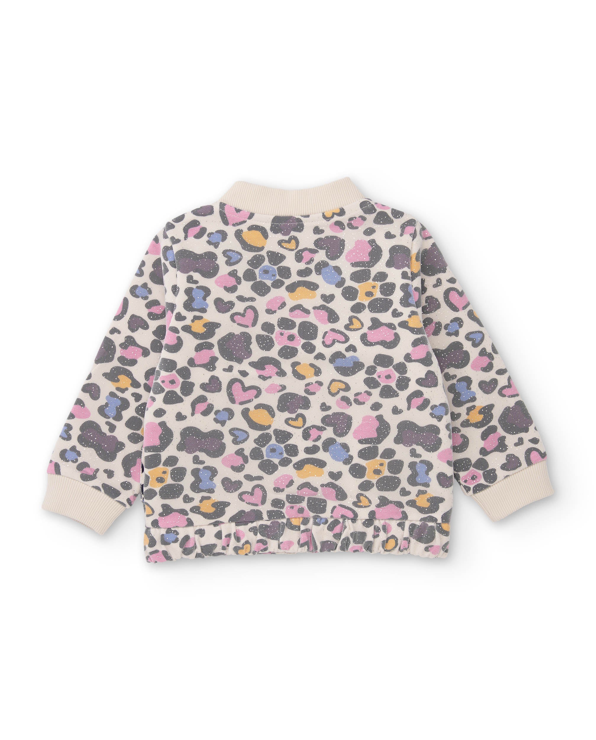 Tuc Tuc giacca bambina animalier crudo con zip