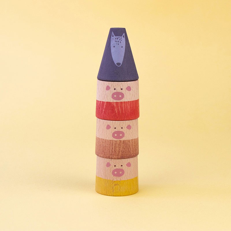 Londji My 3 Little Pigs gioco in legno 2+ anni