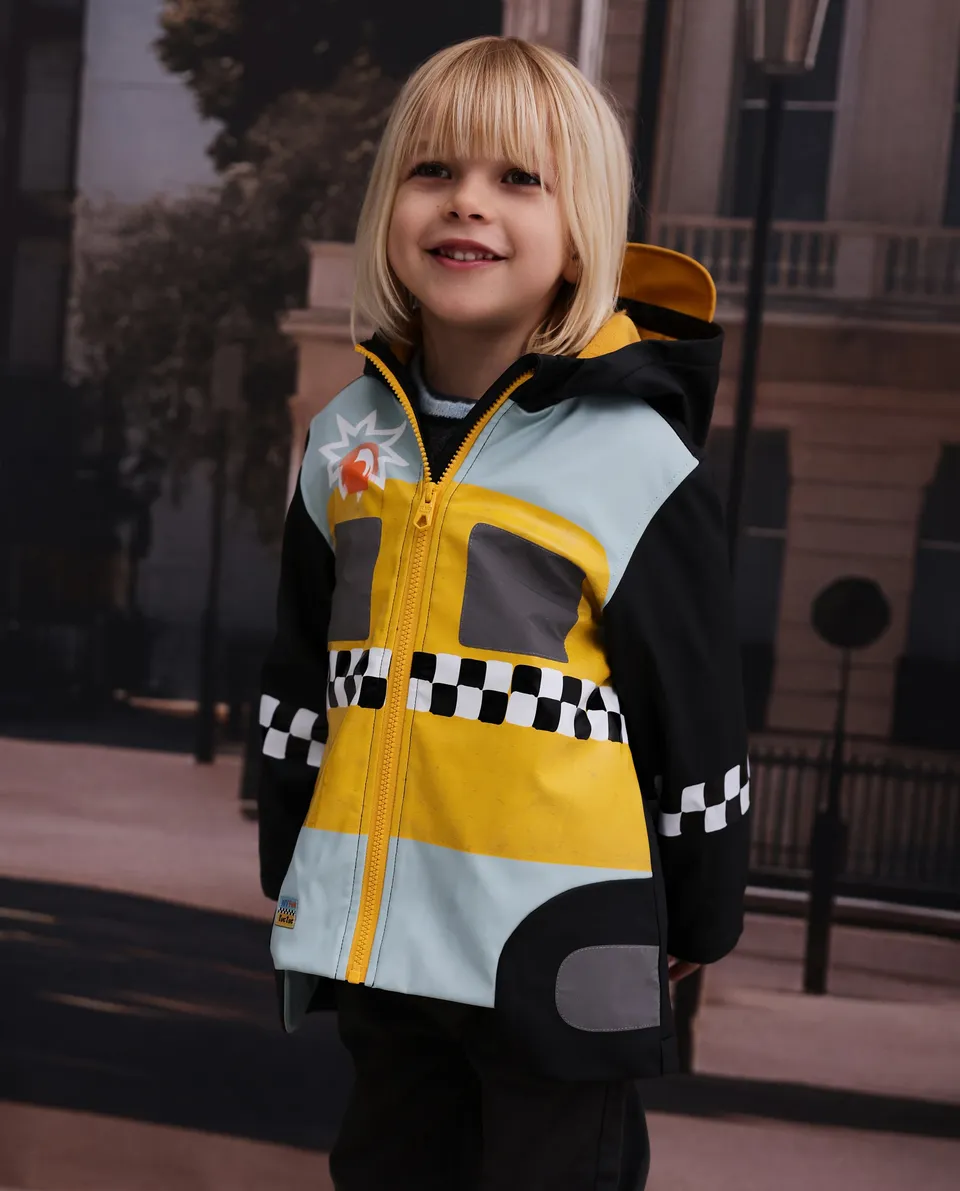 Tuc Tuc NY Fun giacca pioggia bambino nera taxi