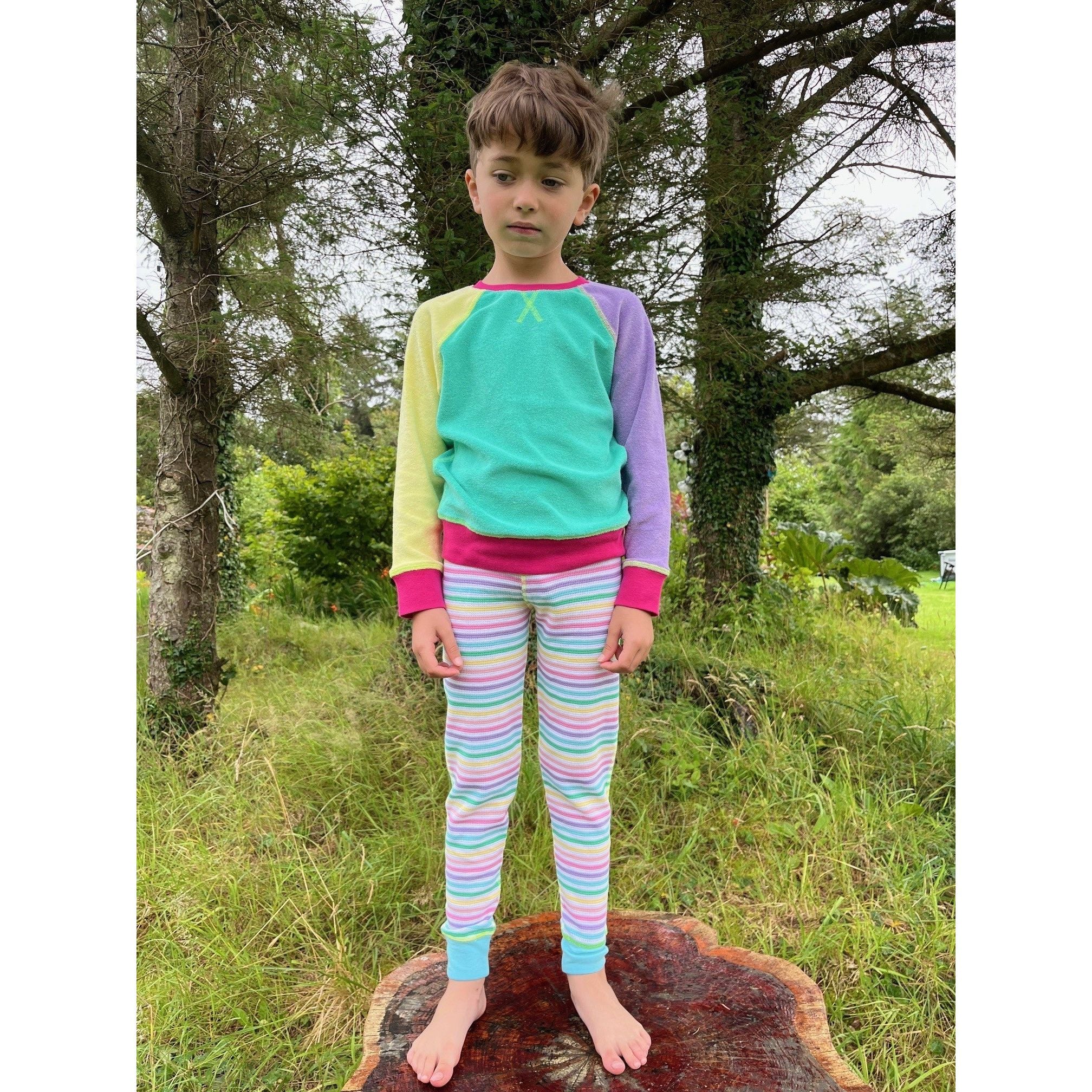 Slugs & Snails Neon 90's Raglan Terry felpa spugna bio