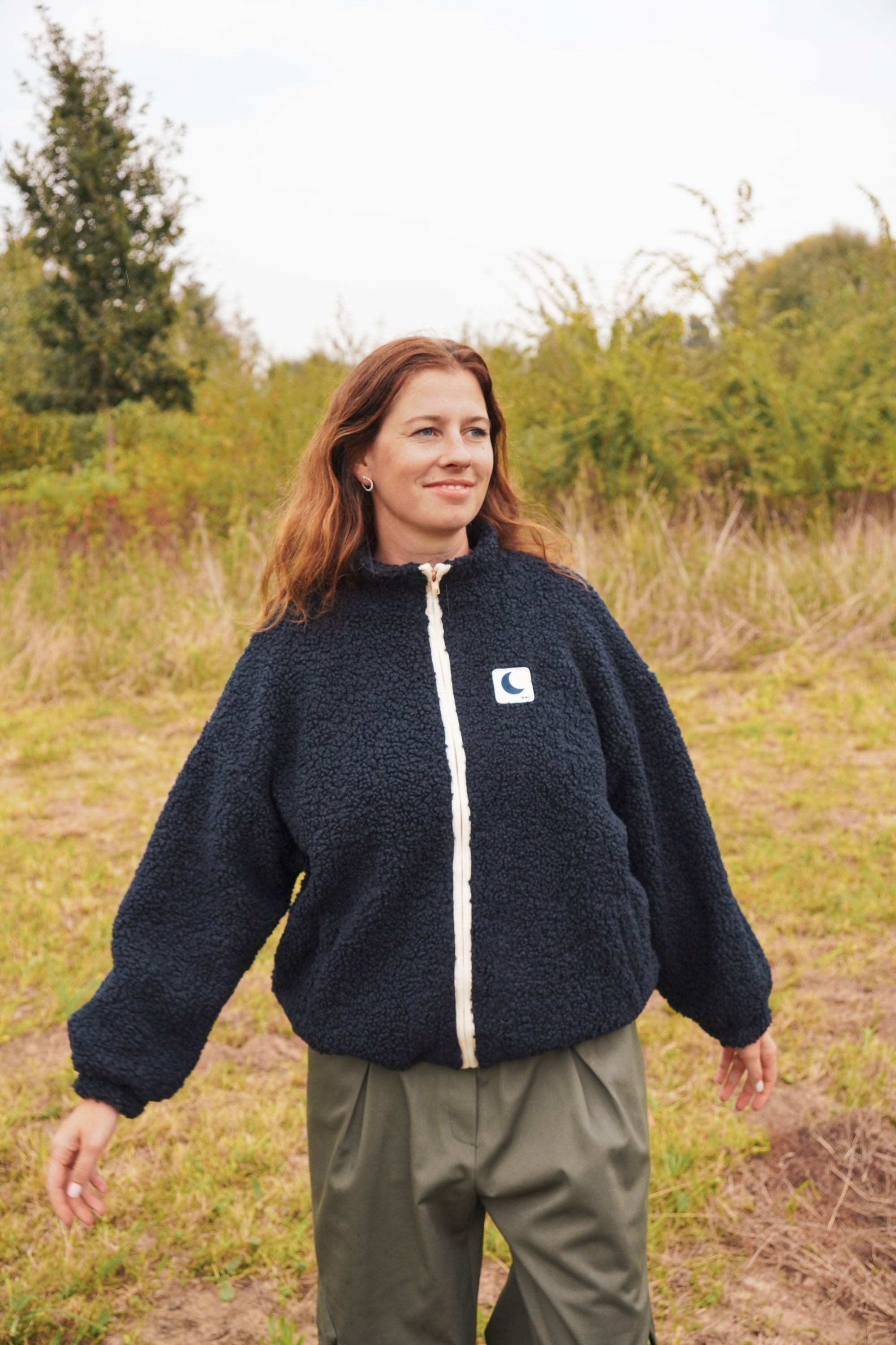 Ella and Rapha Teddy giacca donna navy taglia unica