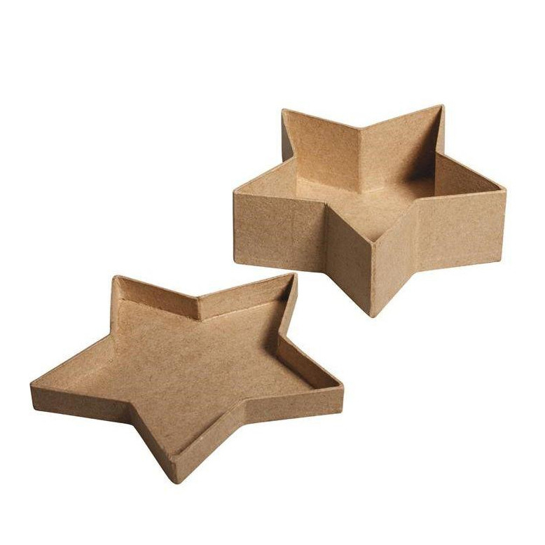 Décopatch scatola stella da decorare 10x10 cm kraft