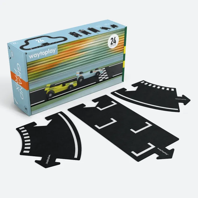 Waytoplay Grand Prix pista macchinine flessibile 24 pezzi