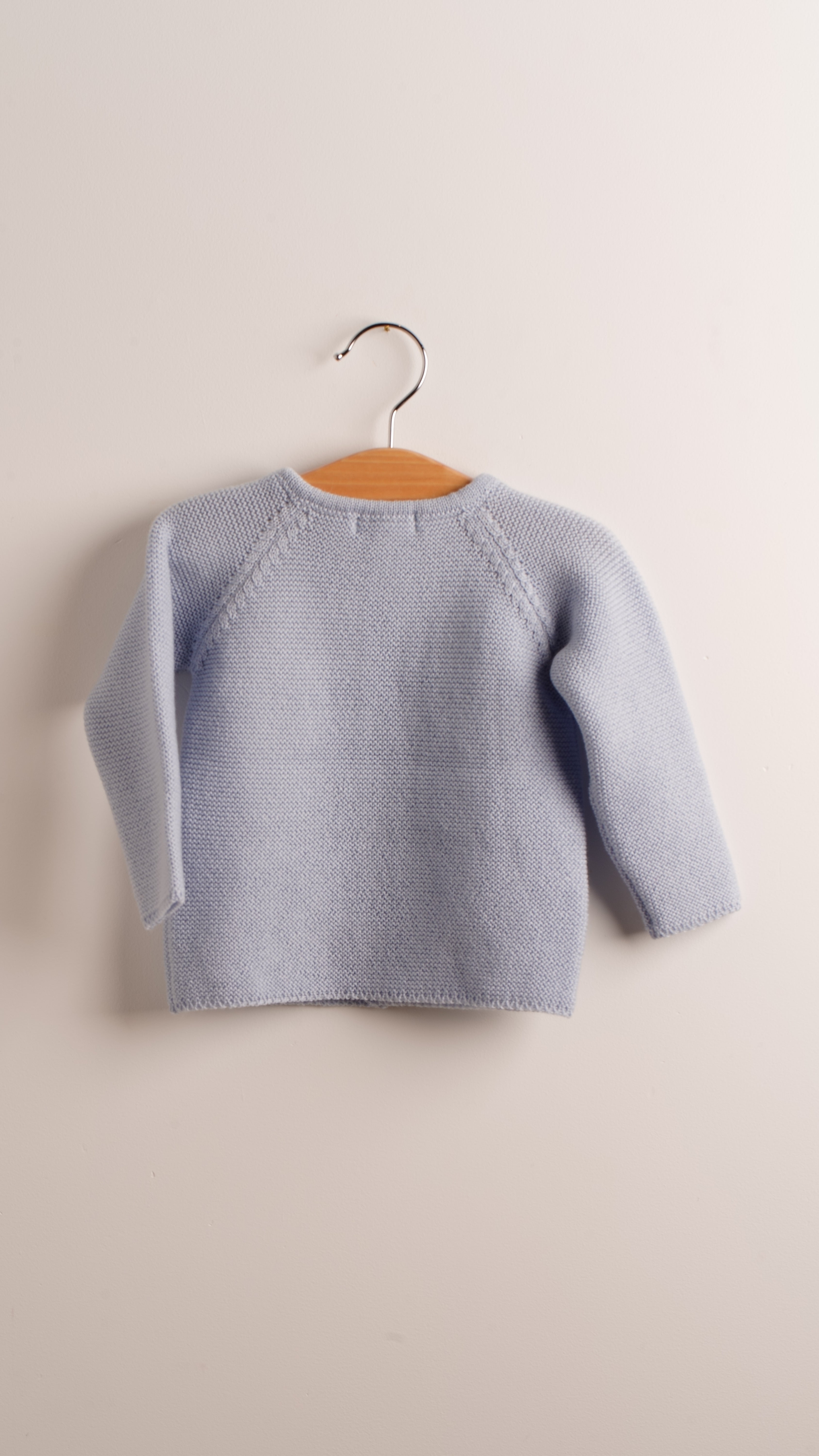 Babyhood lana merino premium giacca neonato blu bottoni