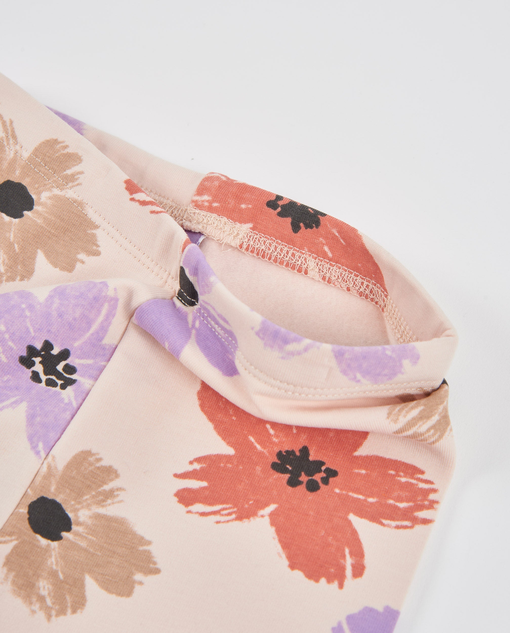 Tuc Tuc Leggings Bambina Felpati Beige a Fiori
