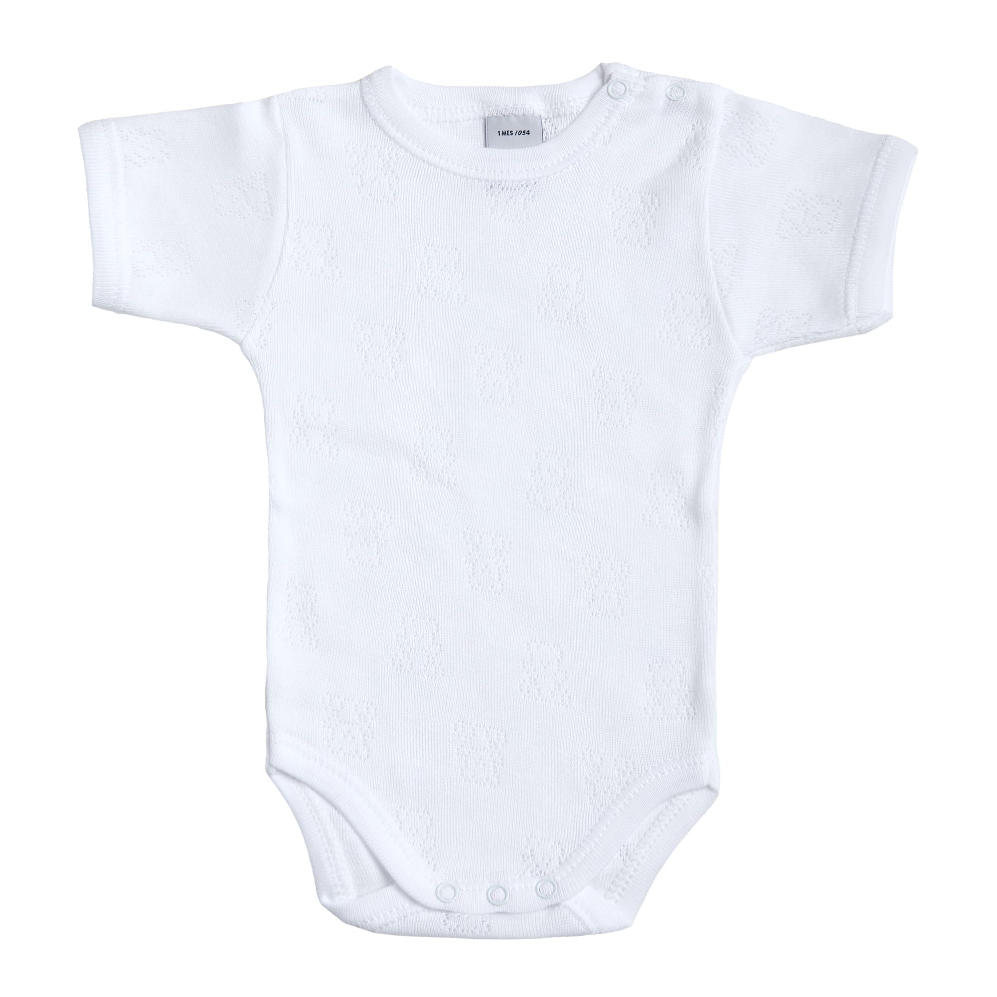 Babidu Body Manica Corta Cotone Traforato Orsetto 2-3 Anni