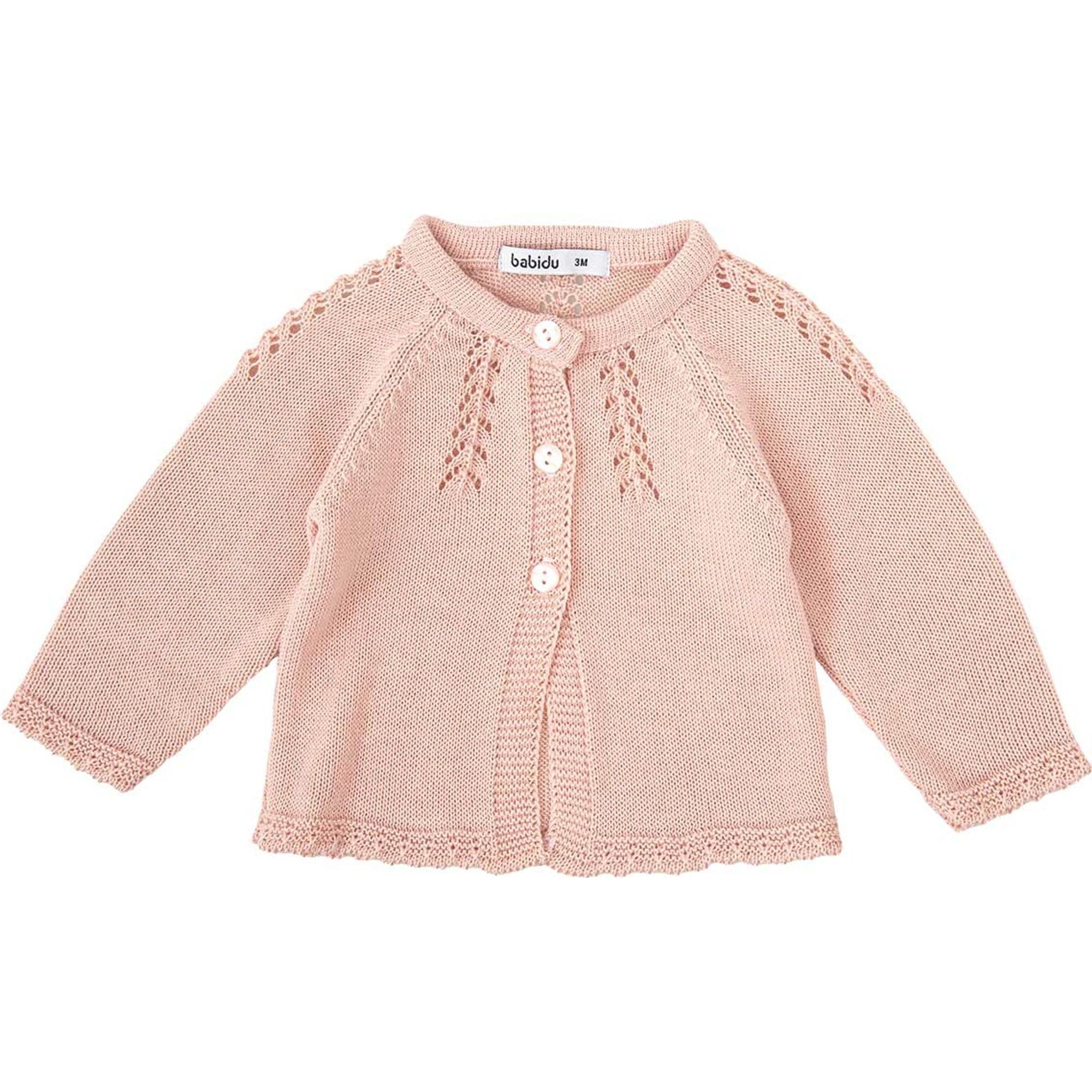 Babidu cardigan traforato giacca maglia 3 anni cotone