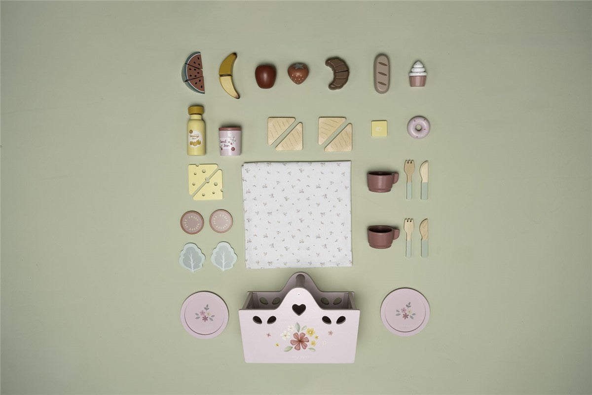 Little Dutch Set Picnic Gioco Legno 31 Pezzi Rosa 3 Anni