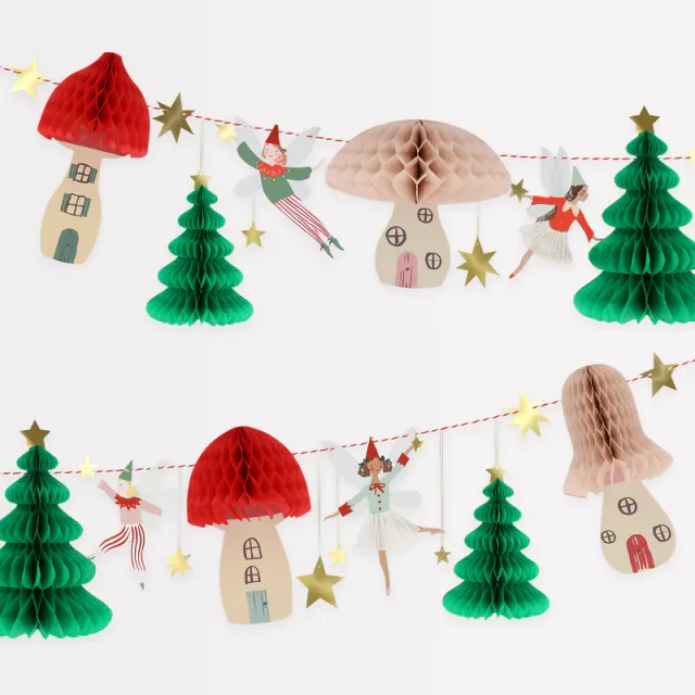 Meri Meri Fairy Honeycomb ghirlanda Natale 19,5 cm