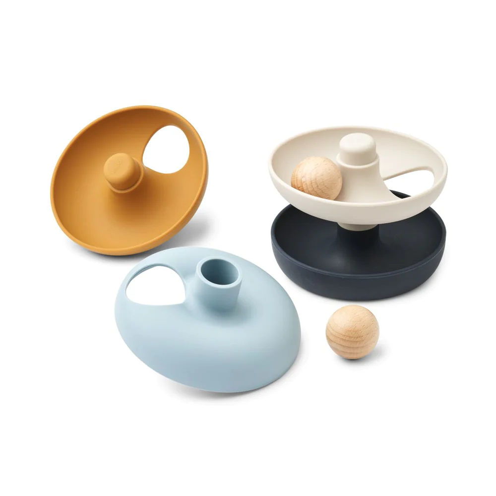 Liewood Maya Ball Tower pista biglie silicone blue