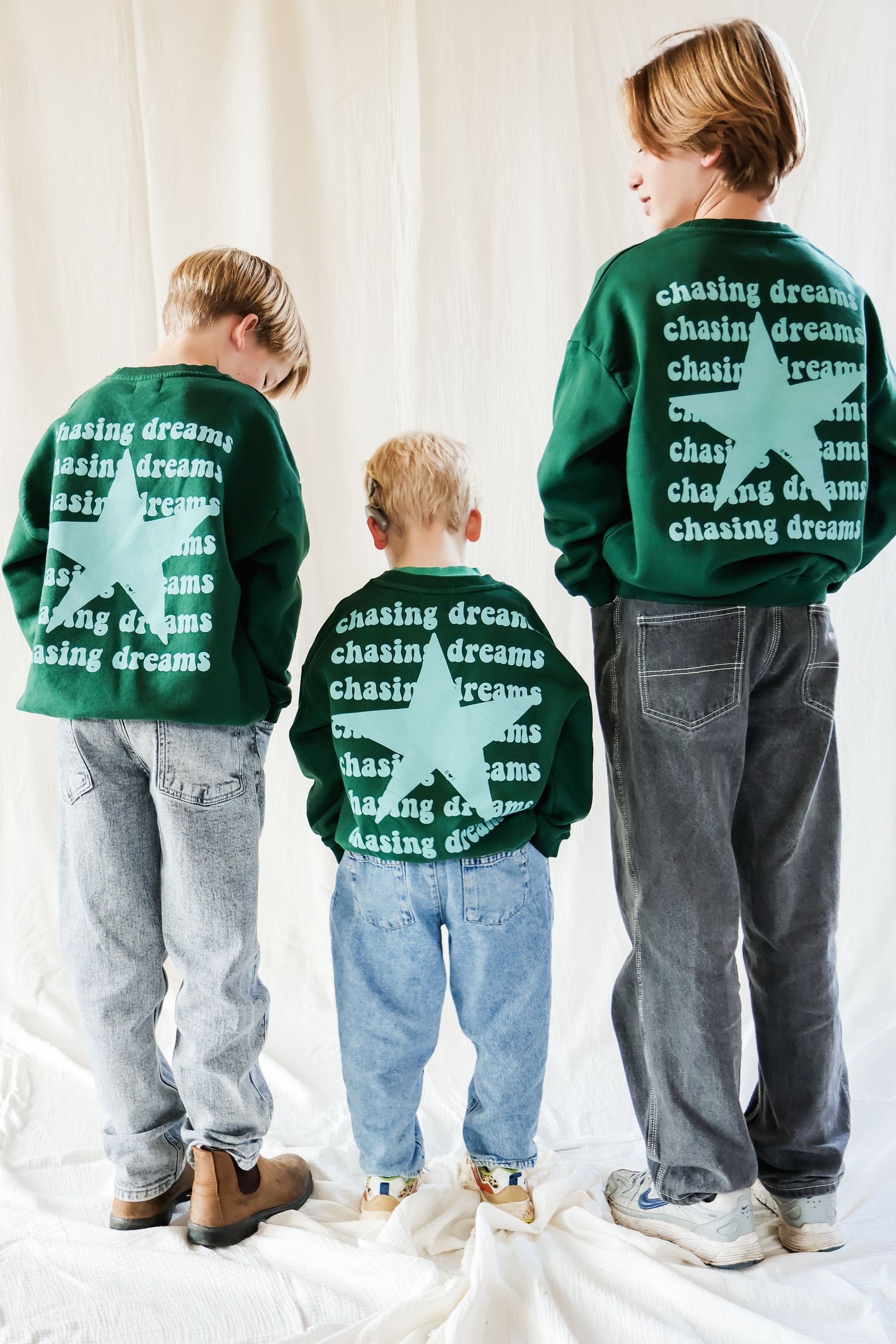 Ella and Rapha Chasing Dreams felpa verde cotone 1-14 anni
