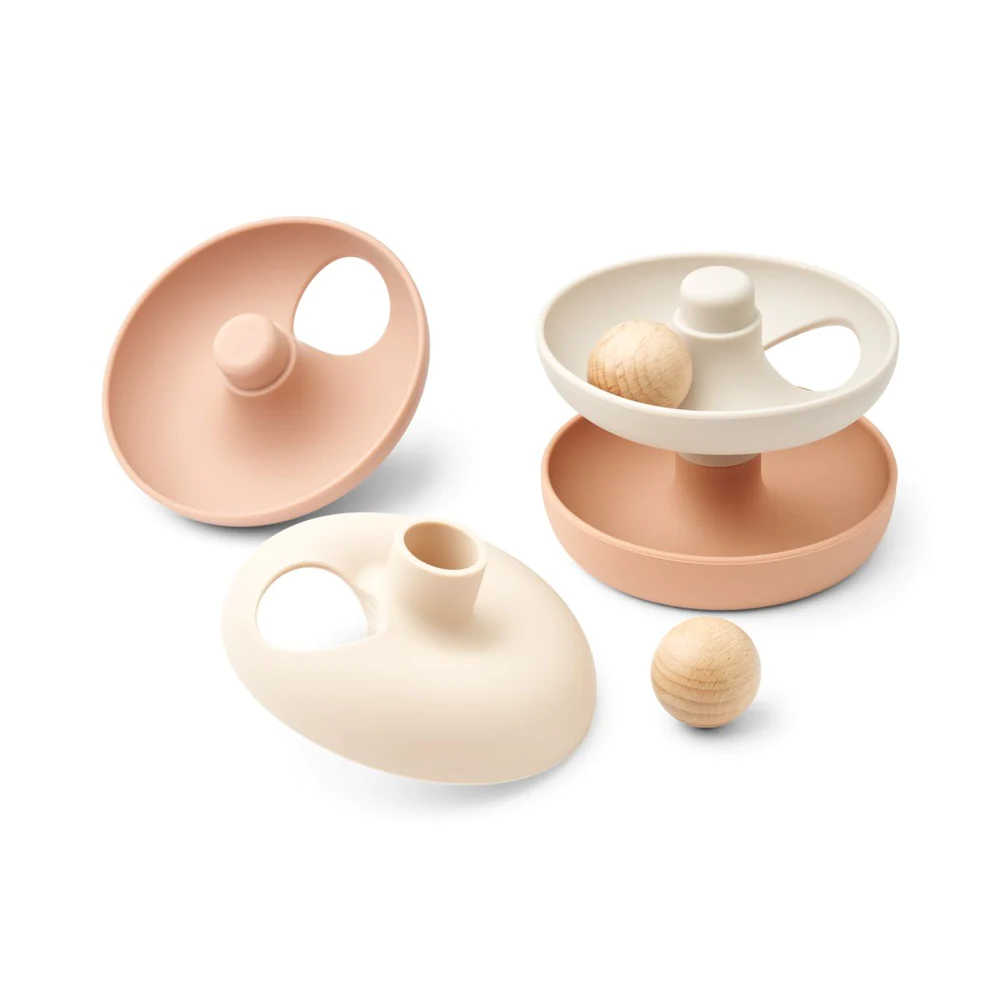Liewood Maya Ball Tower cascata palline silicone rosa