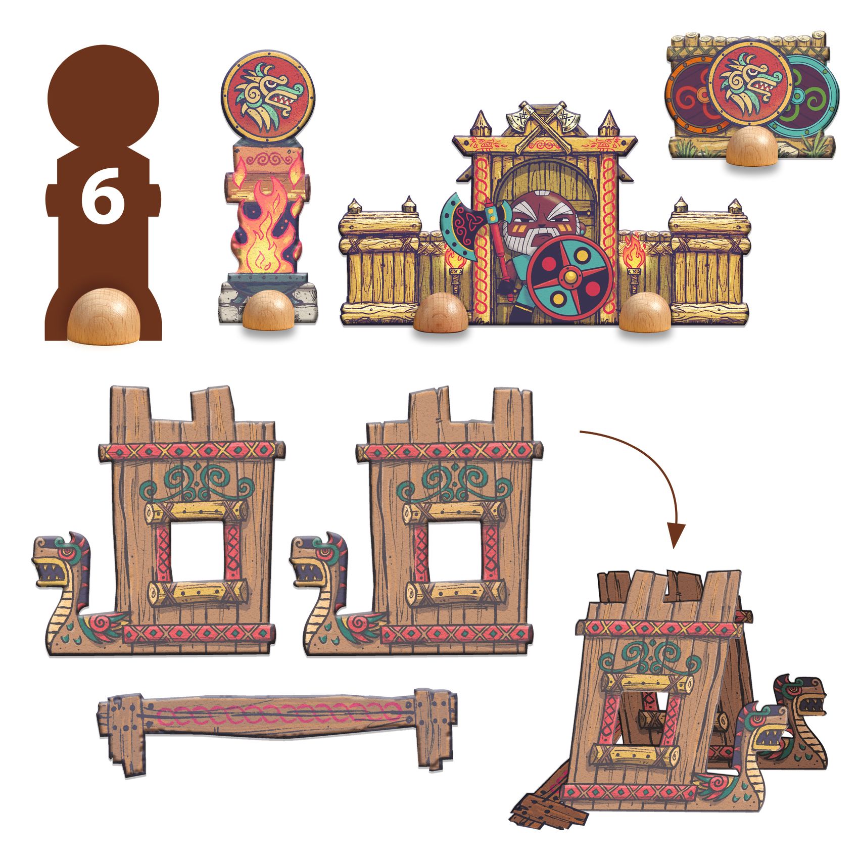 Djeco Arty Toys PuzzlUp Alric Barbarious puzzle 13 pezzi