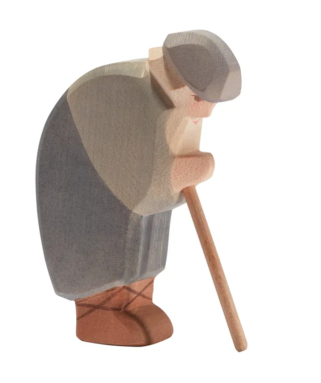 Ostheimer Pastore Curvo Figura Legno 12 cm