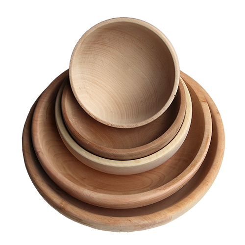 Ciotola rotonda legno naturale 16 cm montessori