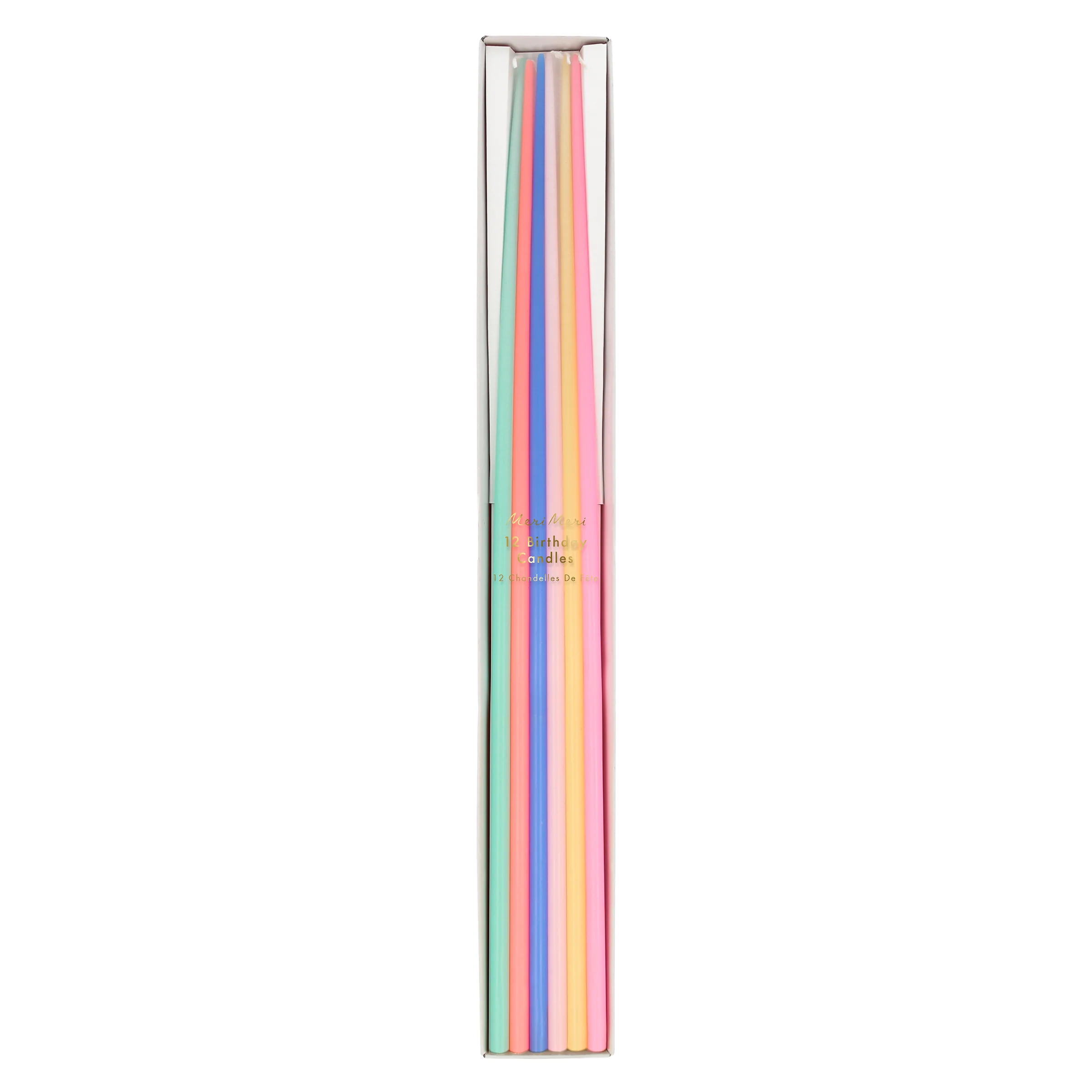 Meri Meri Candele Torta Extra Lunghe 12 Pezzi Color Mixed