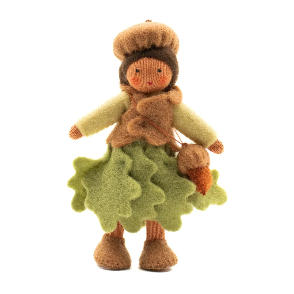 Ambrosius Acorn Children bambolina autunno feltro lana 8 cm