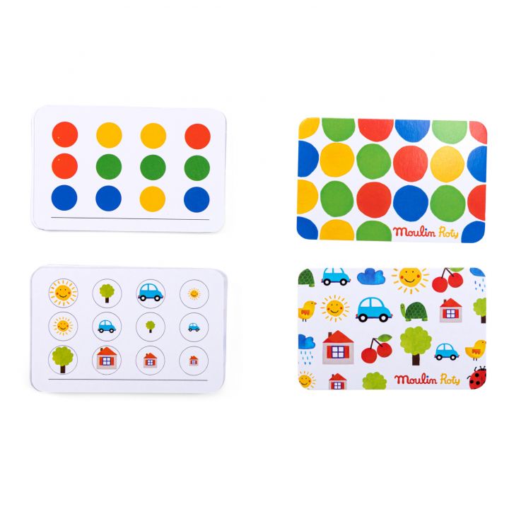 Moulin Roty Les Popipop Labirinto Colori Gioco Legno 36 Carte