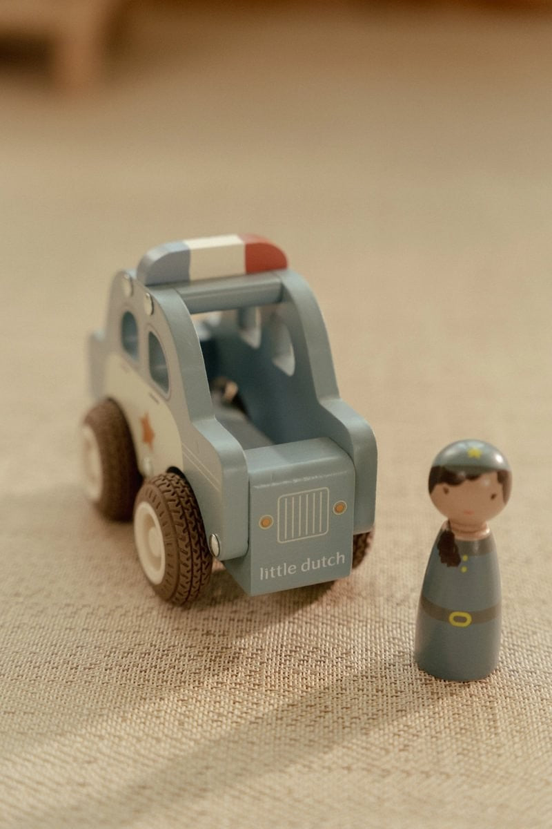 Little Dutch auto polizia in legno con agente