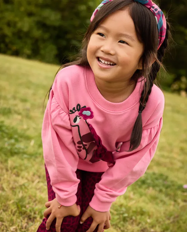 Tuc Tuc Geo-Logic tuta felpa bambina giraffa rosa