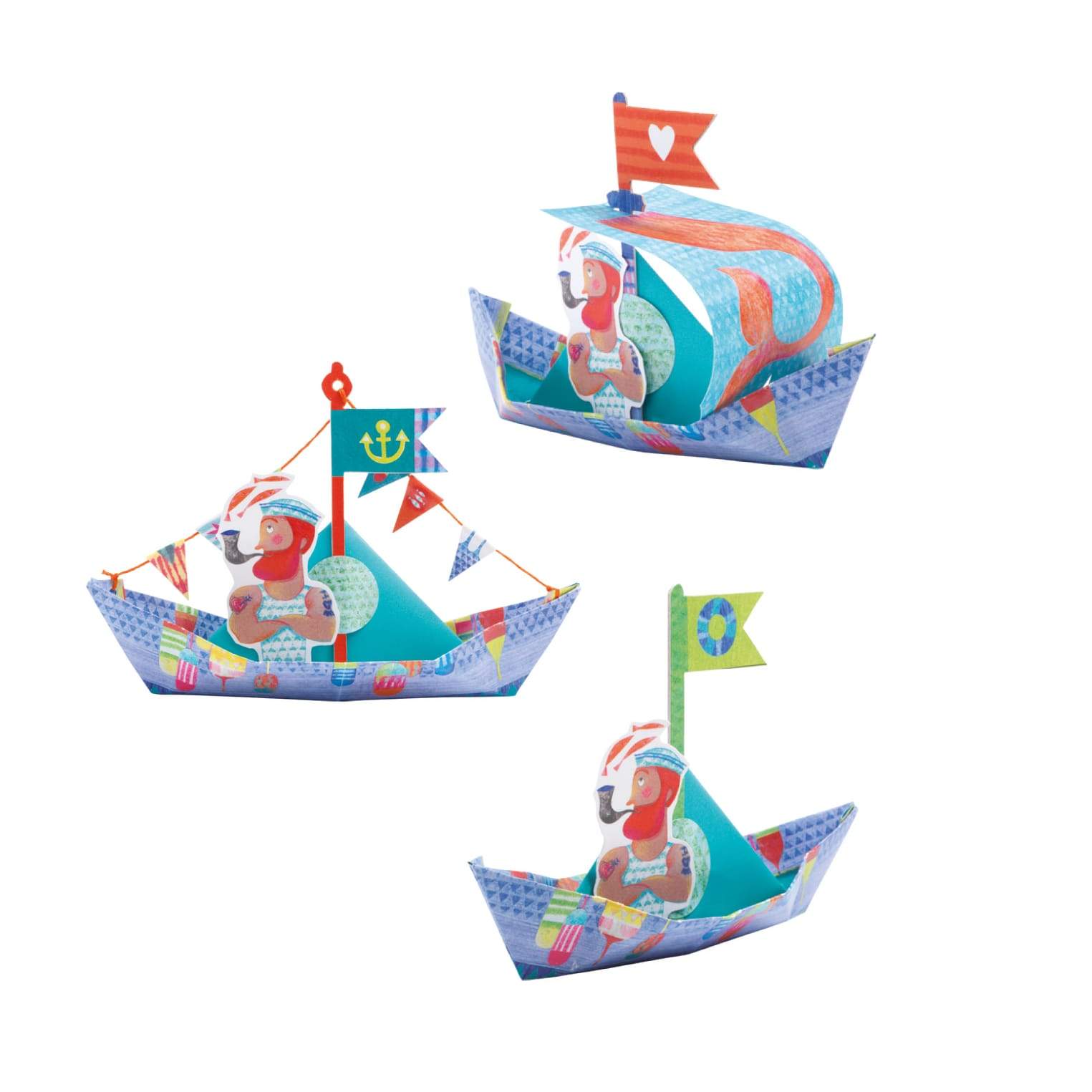 Djeco Origami 15 Barchette set creativo 15 fogli