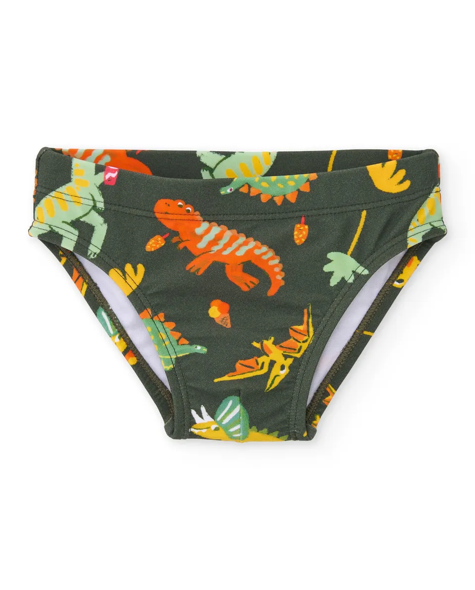 Tuc tuc Costume boxer bambino verde con dinosauri