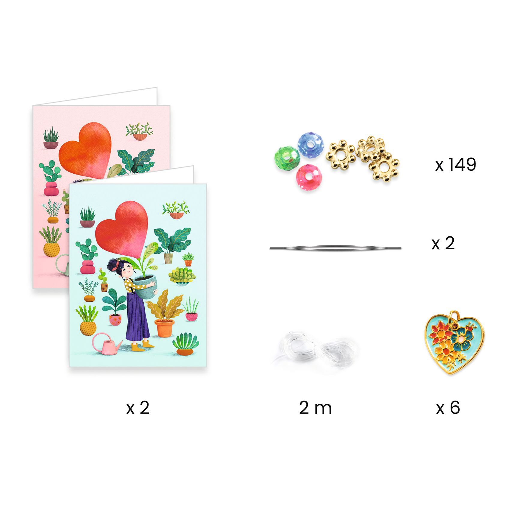 Djeco you&me Heart mini kit 2 braccialetti
