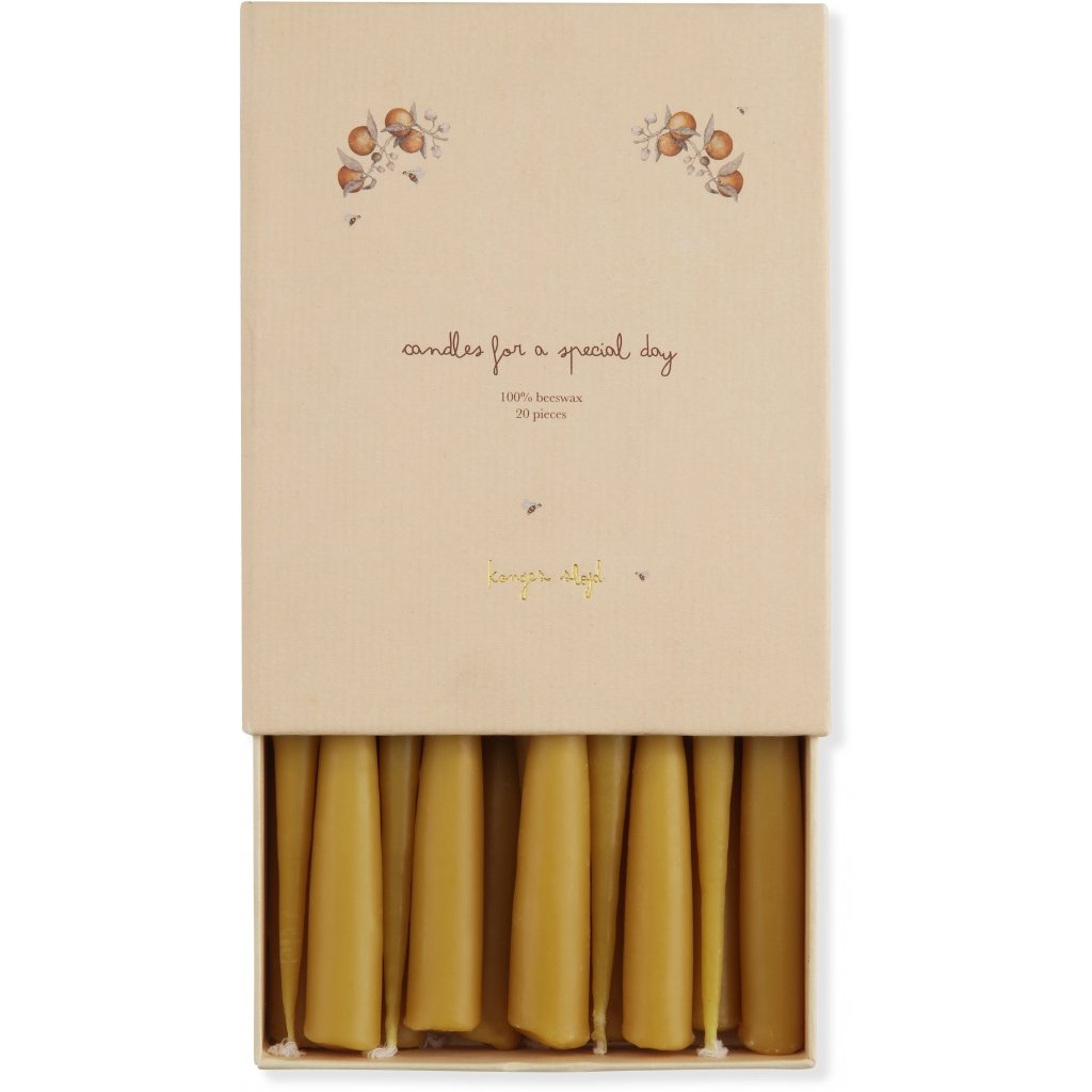 Konges Slojd candele cera d’api compleanno 20 pezzi 13 cm