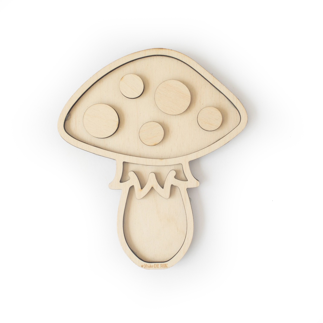 Studio de Rijk Play Tray Mushroom vassoio legno 18 cm