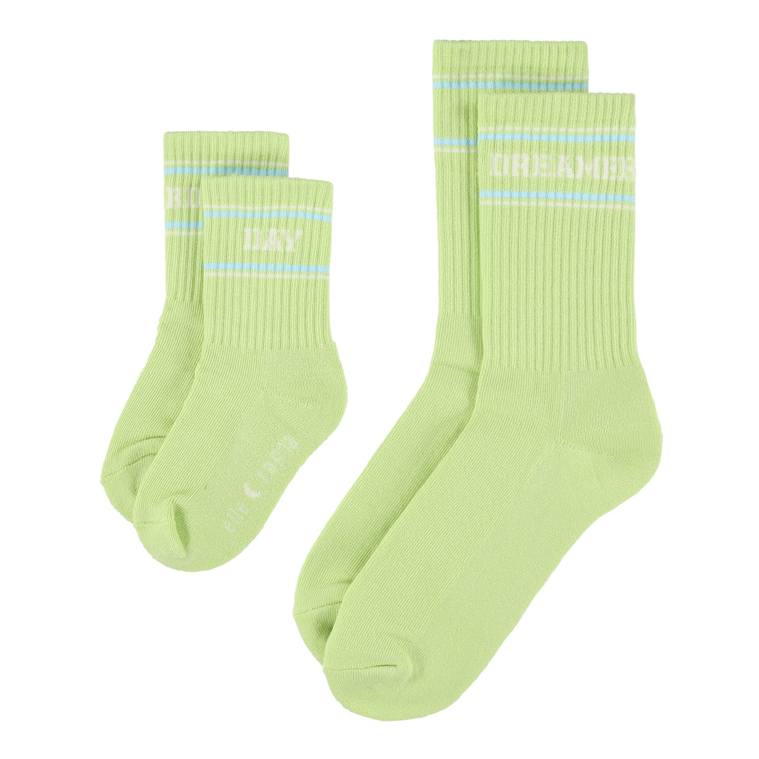 Ella and Rapha Daydreamer calzini bimbo pistacchio cotone
