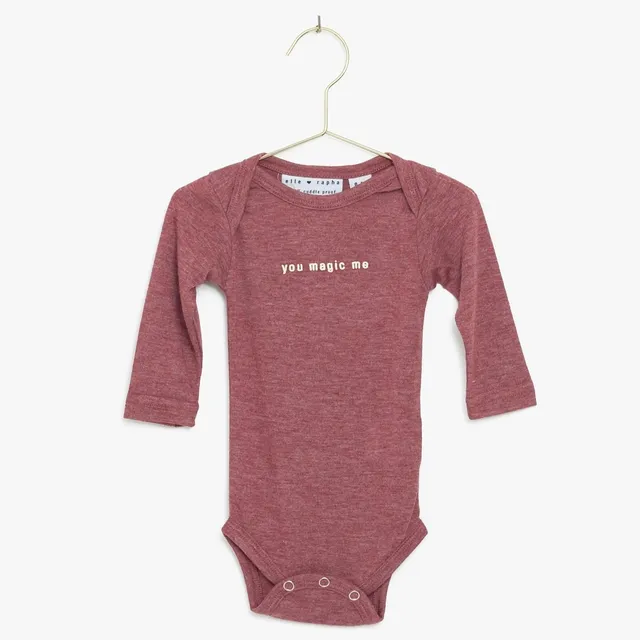 Ella and Rapha You Magic Me body neonato terracotta cotone
