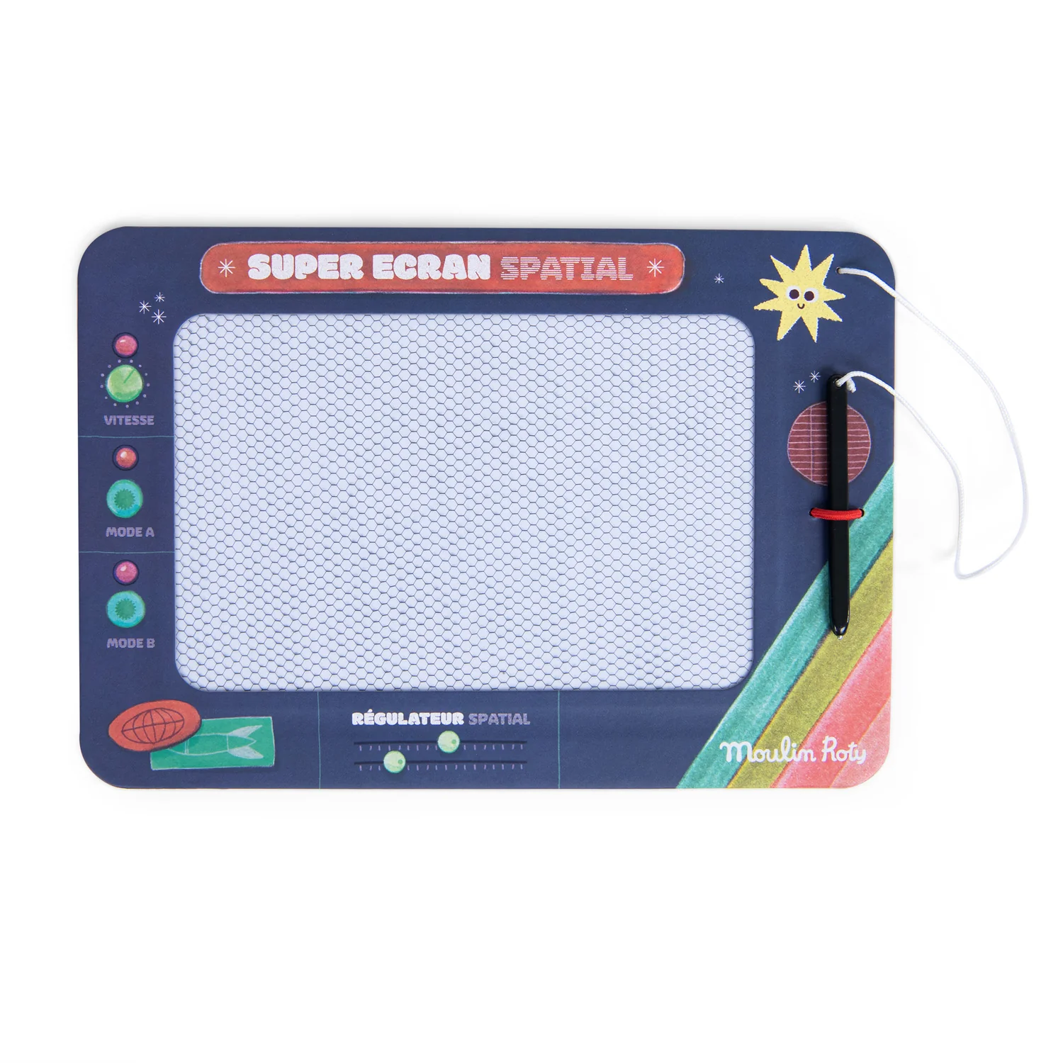 Moulin Roty Les Petits Merveilles lavagna magnetica razzo 24 cm