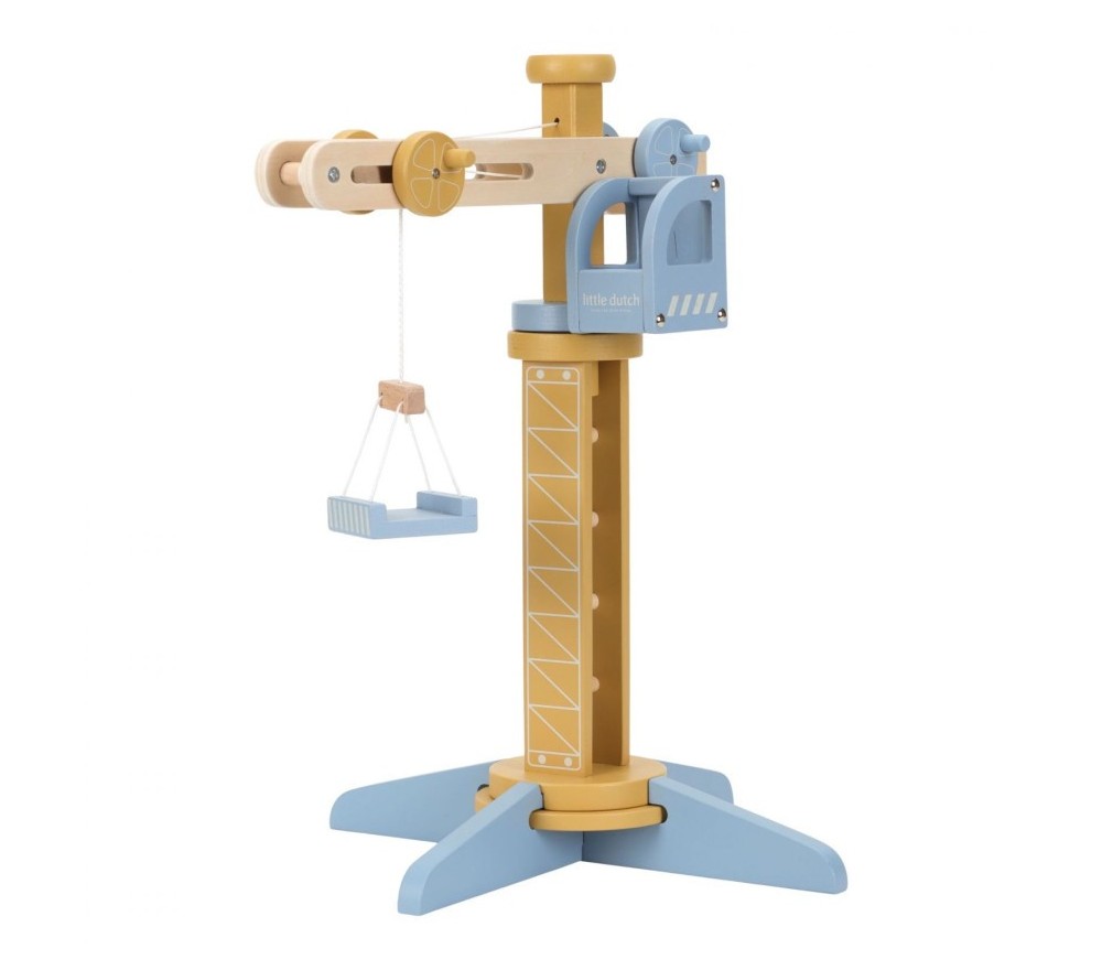 Little Dutch Railway Set Gru con Binari Legno