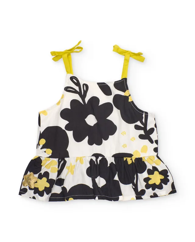 Tuc Tuc top bambina balza bianco stampa floreale