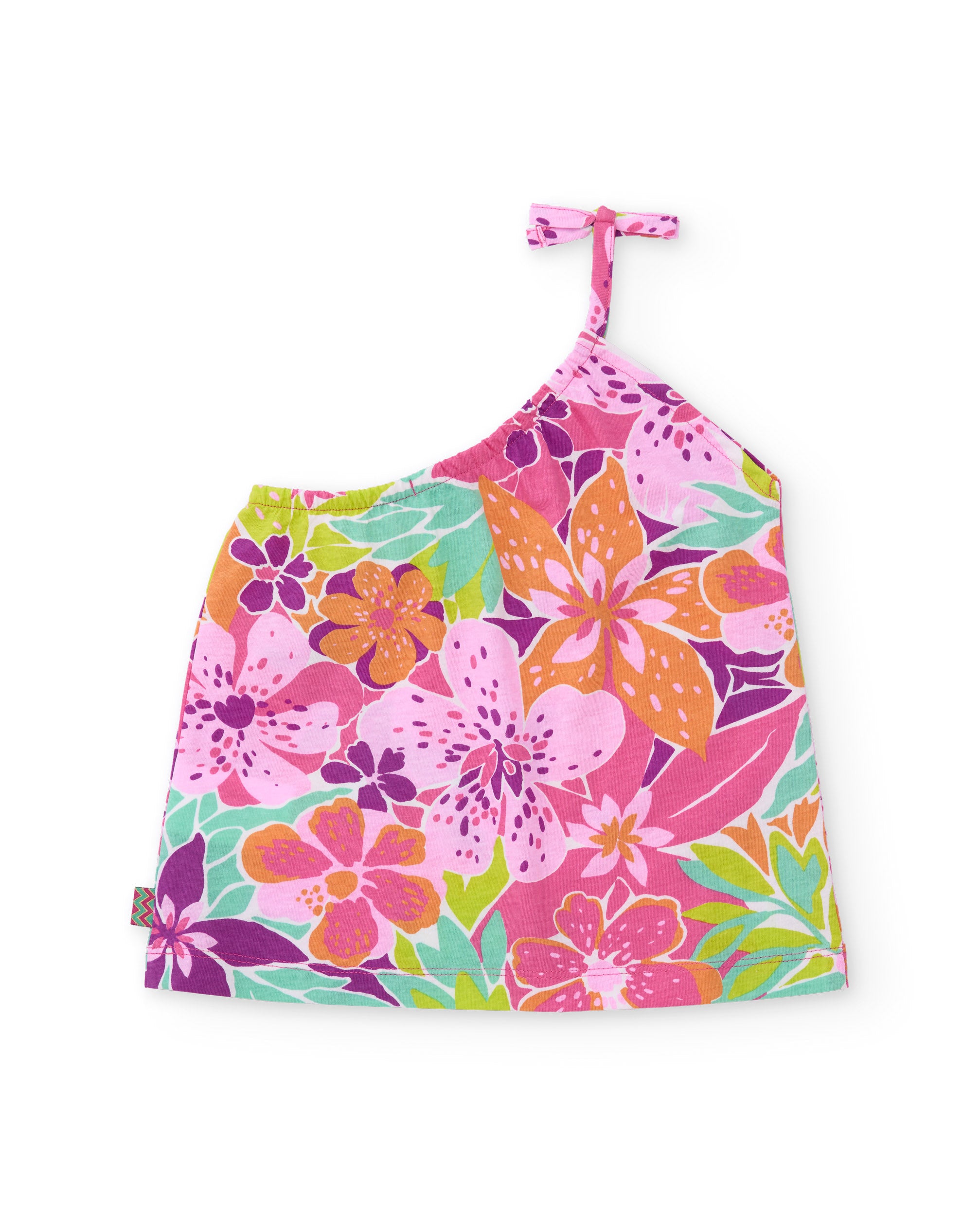 Tuc Tuc completo top monospalla rosa con shorts lilla