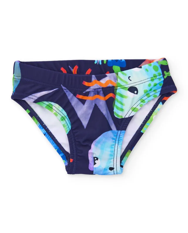 Tuc Tuc costume slip bambino blu stampa mare