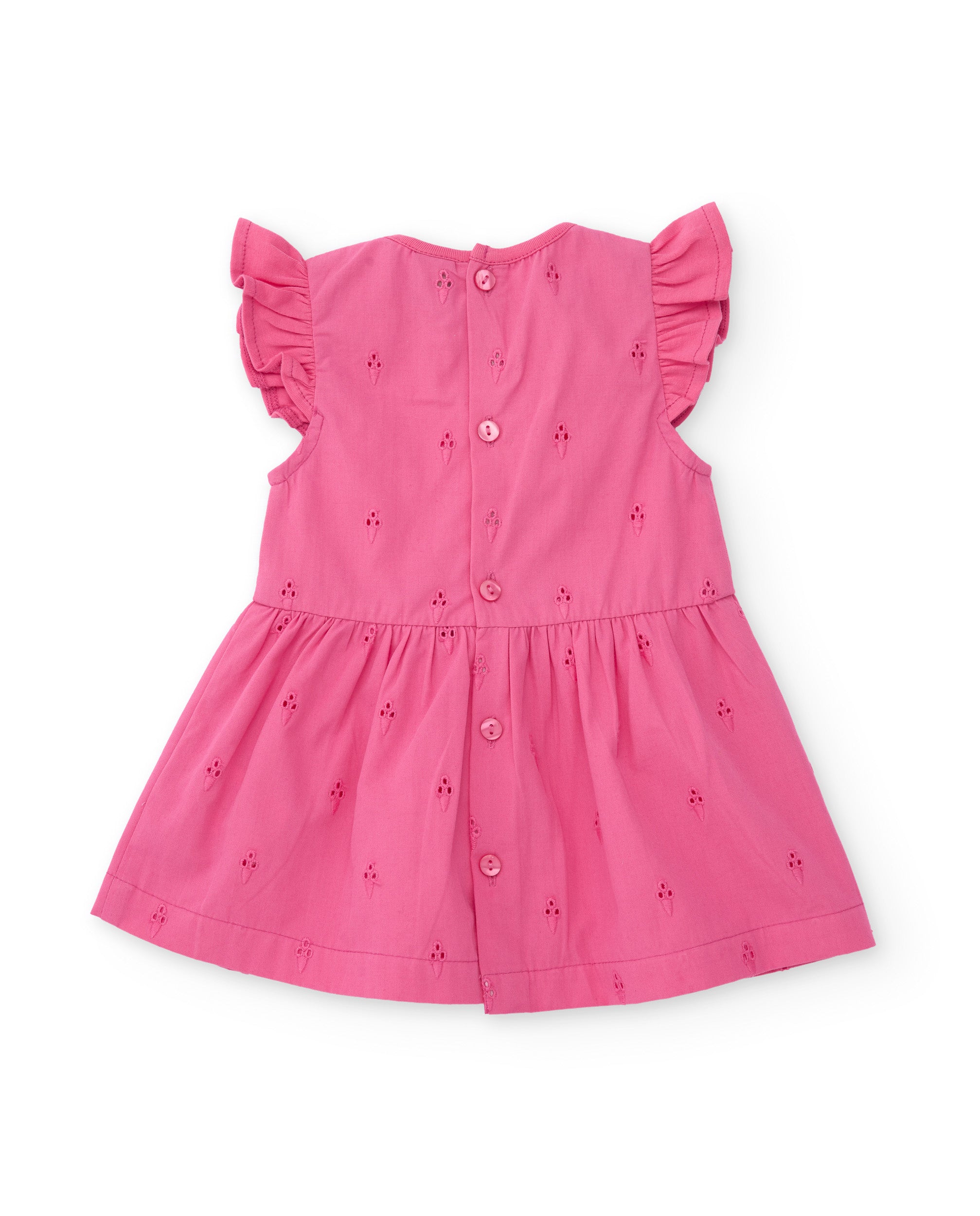 Tuc Tuc vestito neonata rosa ricamato con mutandina