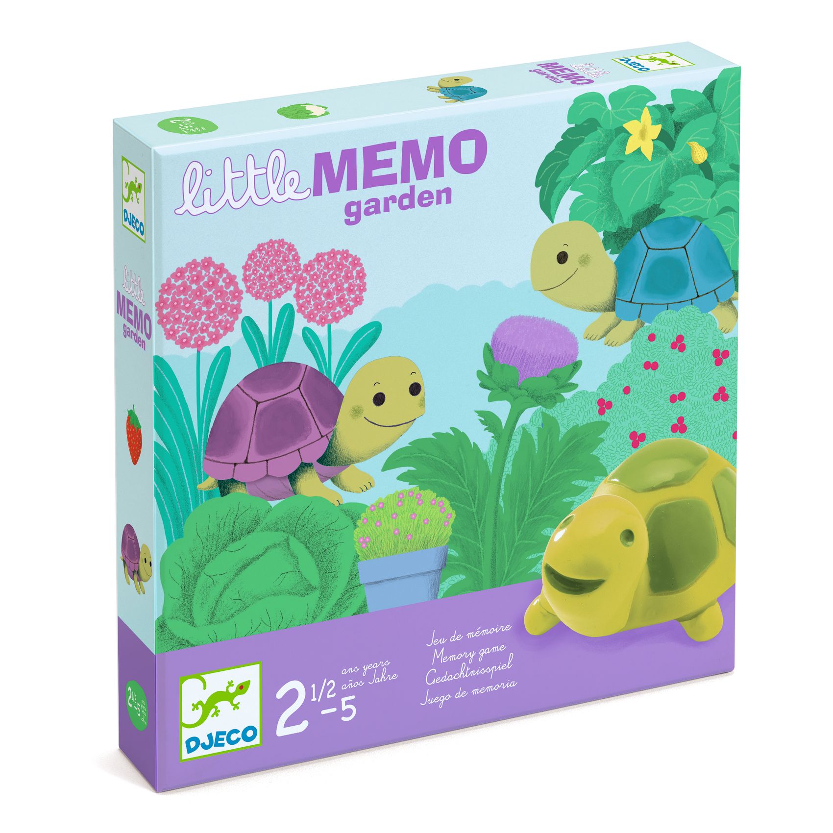 Djeco Little Memo Garden gioco di memoria tartarughe