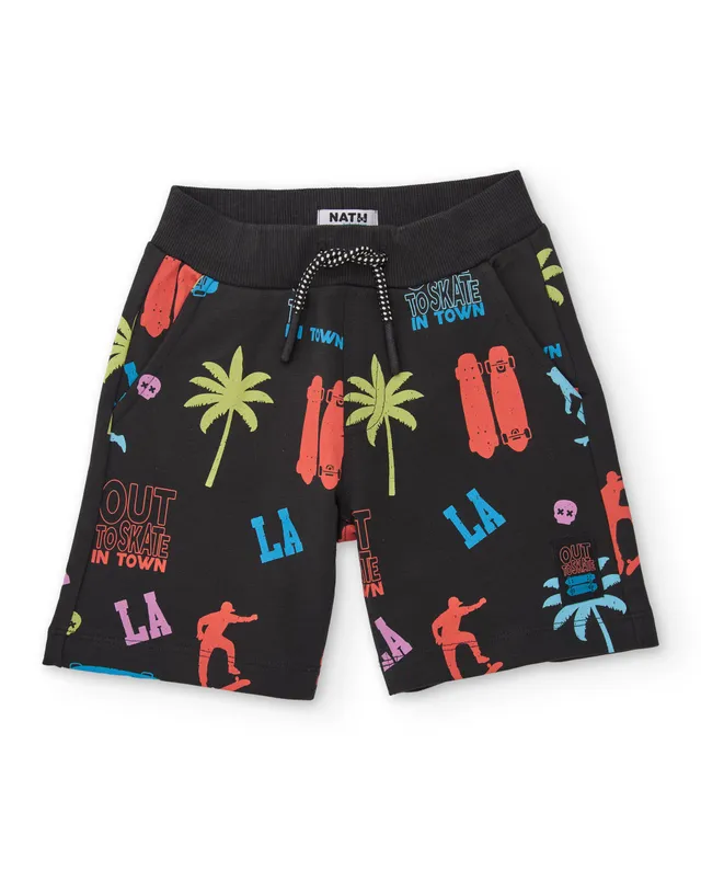 Tuc Tuc bermuda bambino nero skater tasche laterali