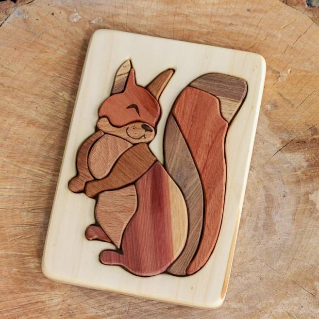 Cocoletes Wood Art Scoiattolo puzzle legno 13 pezzi