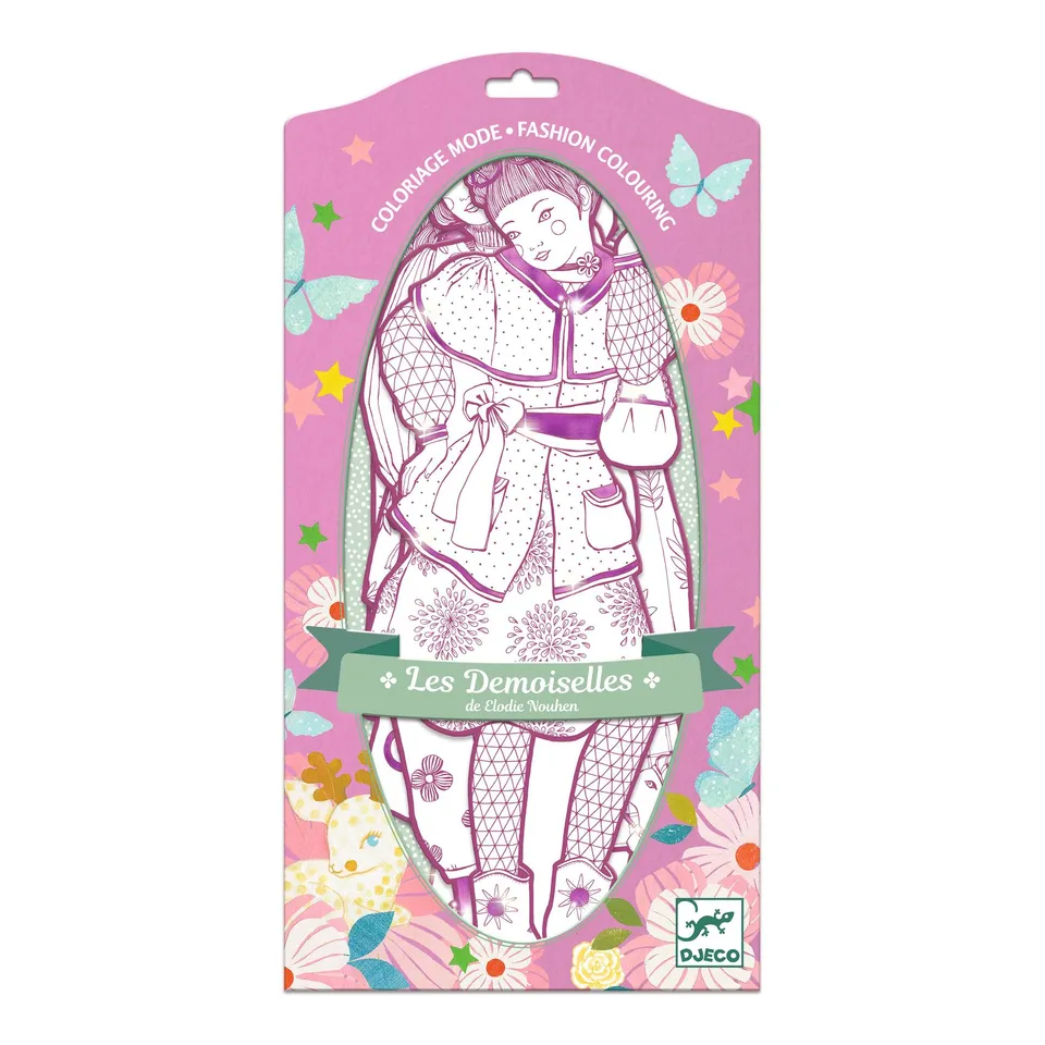 Djeco Rosemary & Friends set 4 sagome da colorare carta